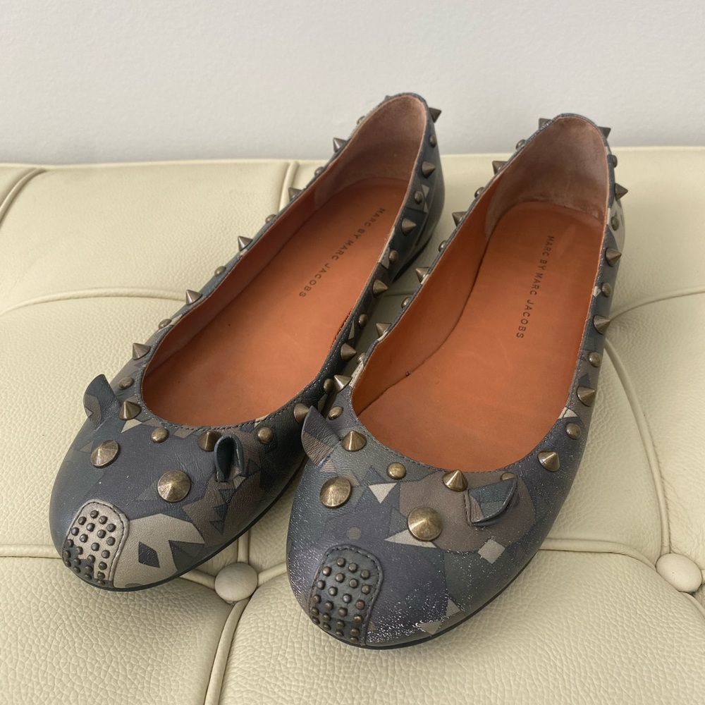 MARC by Marc Jacobs Studded Mouse Ballerina Flat, Camouflage - Picture 4 of 8